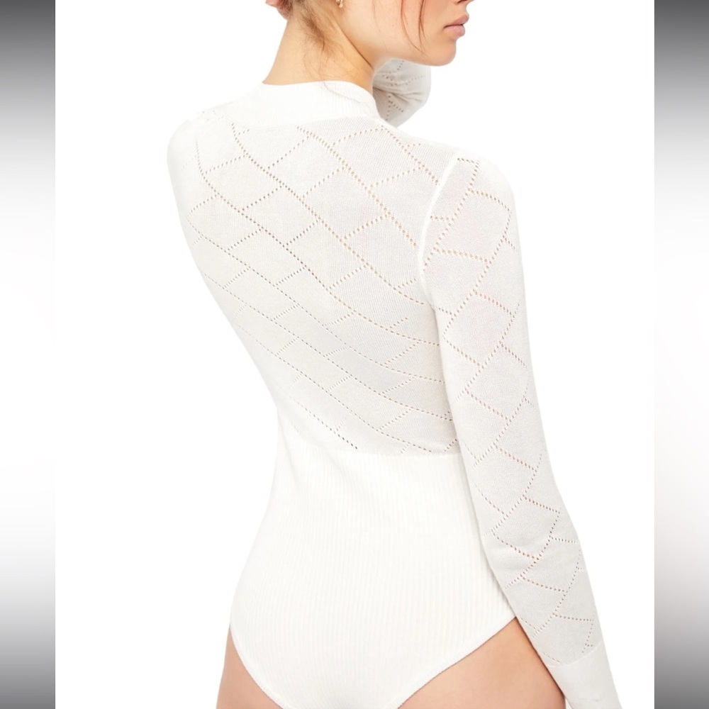 New NWT Free People FP Pointelle Bodysuit L SOLD OUT EVERYWHERE